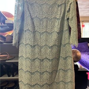 Elegant Lace Dress in Baby Blue